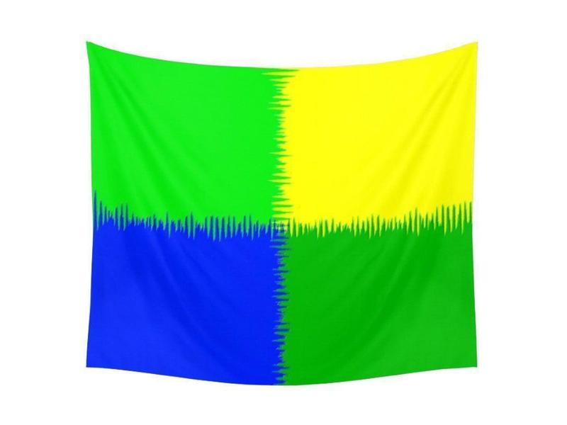 Wall Tapestries-QUARTERS Wall Tapestries-Blues &amp; Greens &amp; Yellow-from COLORADDICTED.COM-