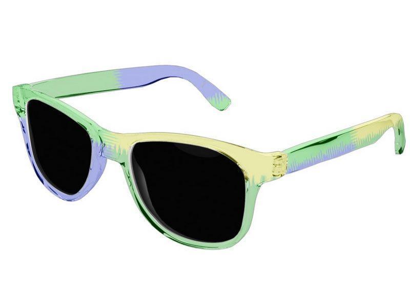 Wayfarer Sunglasses-QUARTERS Wayfarer Sunglasses (transparent background)-Blue, Greens &amp; Yellow-from COLORADDICTED.COM-