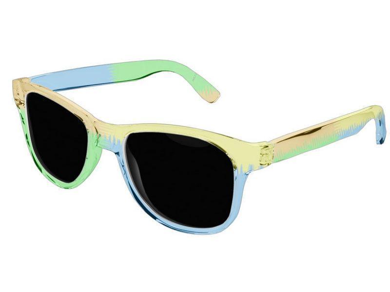 Wayfarer Sunglasses-QUARTERS Wayfarer Sunglasses (transparent background)-Orange, Blue, Green &amp; Yellow-from COLORADDICTED.COM-