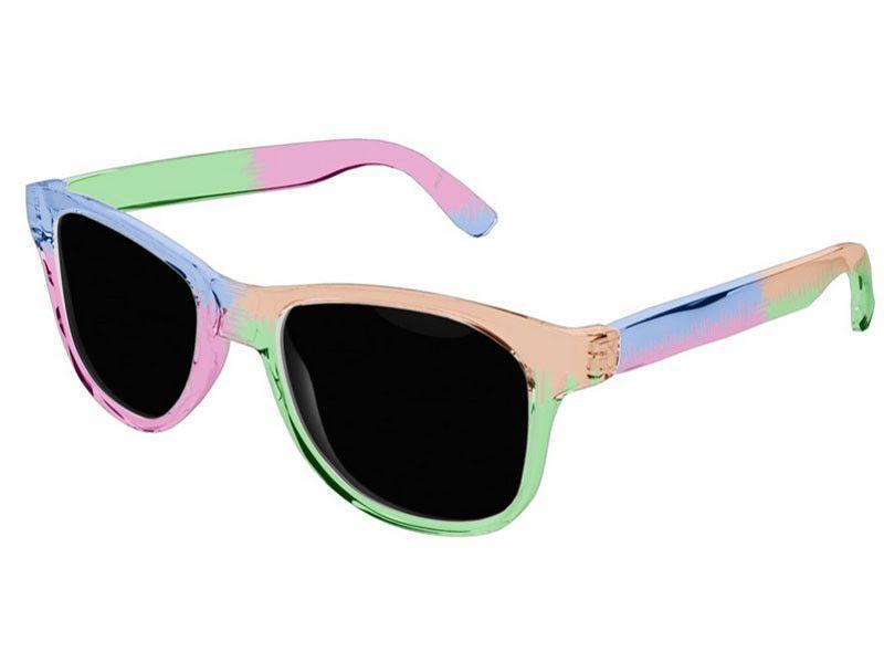 Wayfarer Sunglasses-QUARTERS Wayfarer Sunglasses (transparent background)-Orange, Fuchsia, Blue &amp; Green-from COLORADDICTED.COM-