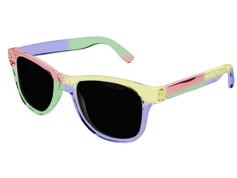 Wayfarer Sunglasses-QUARTERS Wayfarer Sunglasses (transparent background)-Red, Blue, Green & Yellow-from COLORADDICTED.COM-