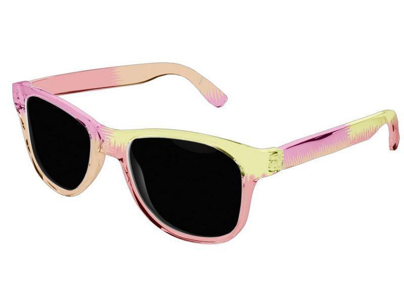 Wayfarer Sunglasses-QUARTERS Wayfarer Sunglasses (transparent background)-Red, Orange, Fuchsia &amp; Yellow-from COLORADDICTED.COM-