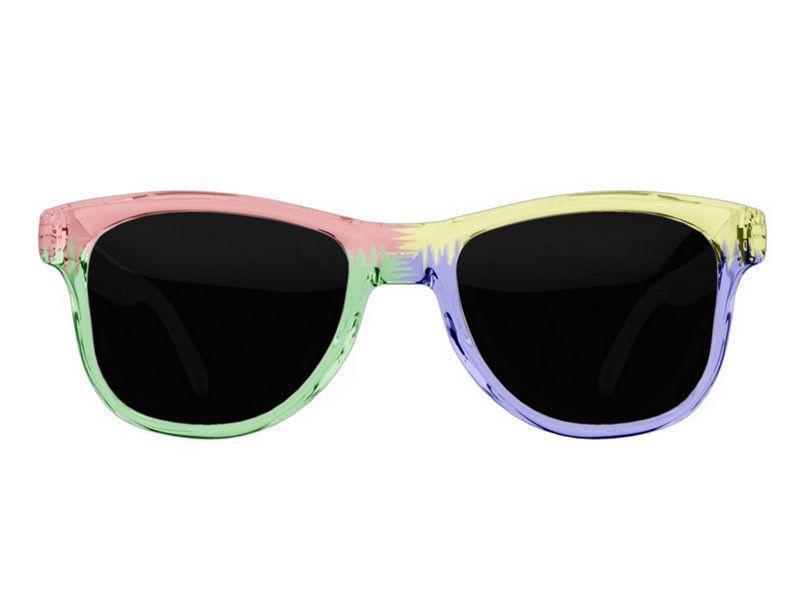 Wayfarer Sunglasses-QUARTERS Wayfarer Sunglasses (transparent background)-Red, Blue, Green & Yellow-from COLORADDICTED.COM-