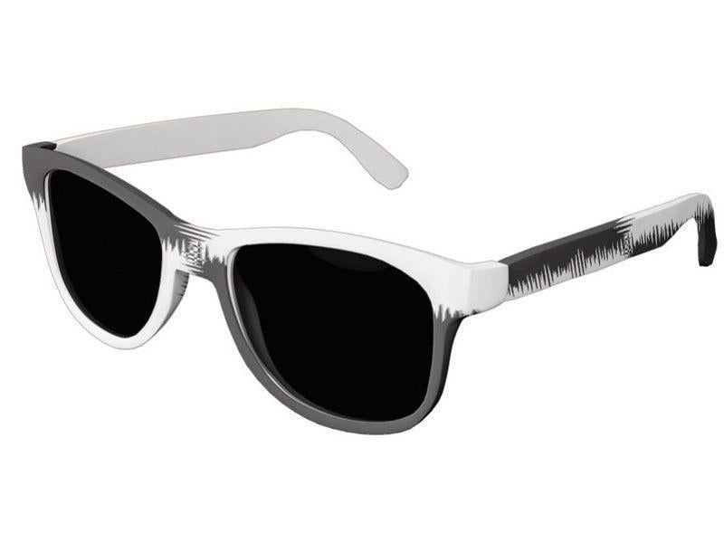 Wayfarer Sunglasses-QUARTERS Wayfarer Sunglasses (white background)-Black &amp; White-from COLORADDICTED.COM-