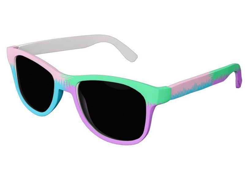 Wayfarer Sunglasses-QUARTERS Wayfarer Sunglasses (white background)-Pink, Light Blue, Light Green &amp; Light Purple-from COLORADDICTED.COM-