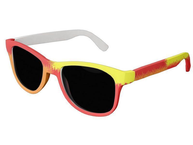 Wayfarer Sunglasses-QUARTERS Wayfarer Sunglasses (white background)-Reds, Orange &amp; Yellow-from COLORADDICTED.COM-