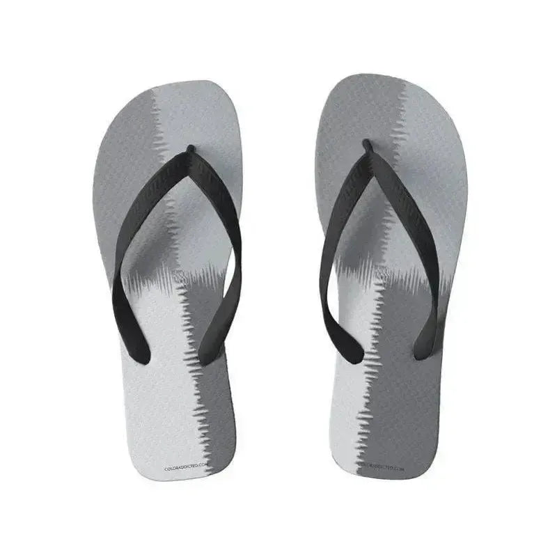 Flip Flops-QUARTERS Wide-Strap Flip Flops-Grays-from COLORADDICTED.COM-