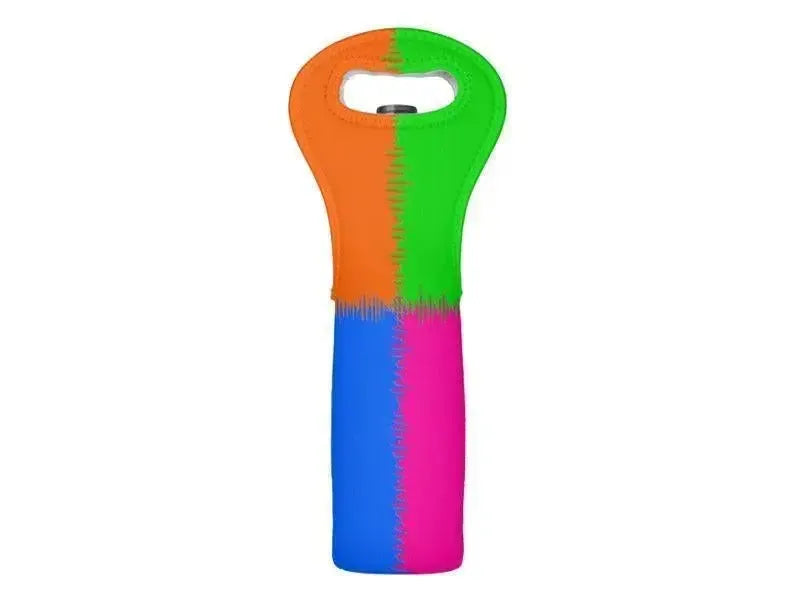 Wine Totes-QUARTERS Wine Totes-Orange & Fuchsia & Blue & Green-from COLORADDICTED.COM-