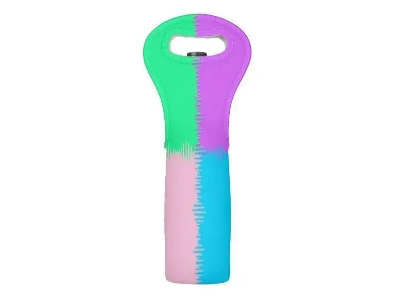 Wine Totes-QUARTERS Wine Totes-Pink & Light Blue & Light Green & Light Purple-from COLORADDICTED.COM-