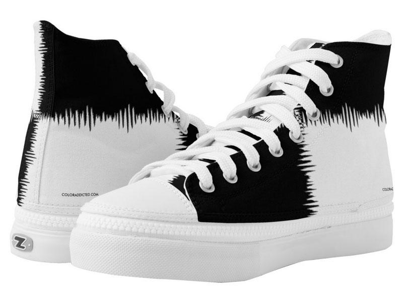 ZipZ High-Top Sneakers-QUARTERS ZipZ High-Top Sneakers-Black &amp; White-from COLORADDICTED.COM-