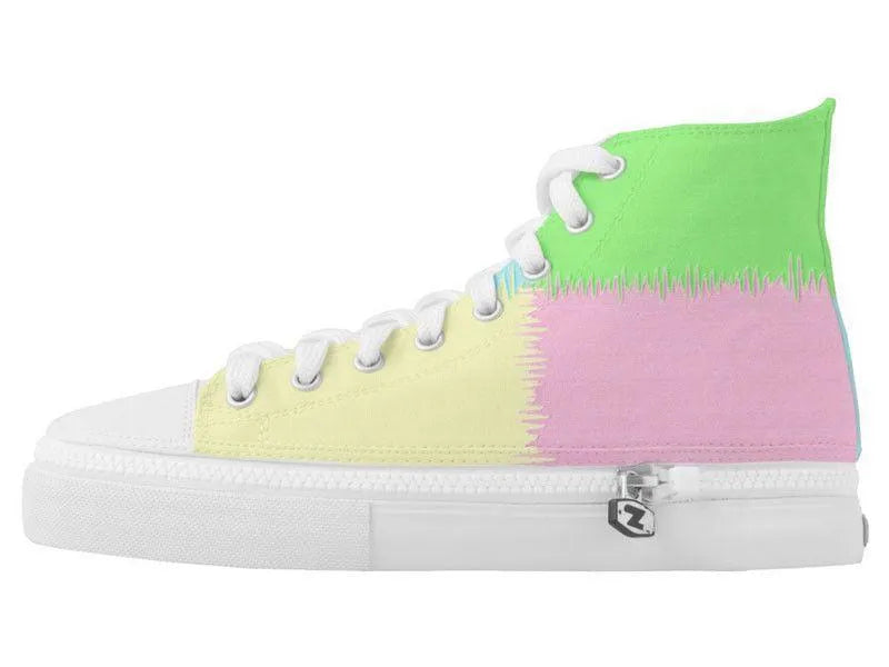 ZipZ High-Top Sneakers-QUARTERS ZipZ High-Top Sneakers-from COLORADDICTED.COM-