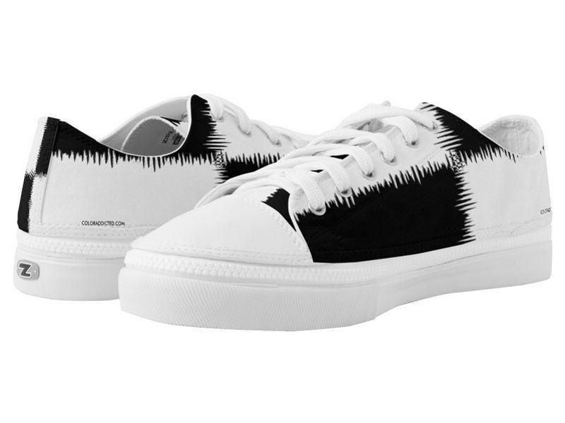 ZipZ Low-Top Sneakers-QUARTERS ZipZ Low-Top Sneakers-Black &amp; White-from COLORADDICTED.COM-