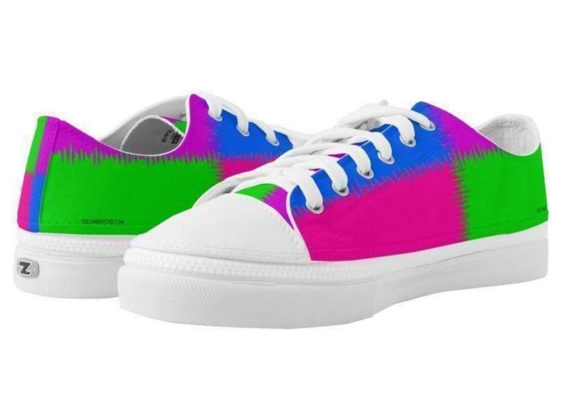 ZipZ Low-Top Sneakers-QUARTERS ZipZ Low-Top Sneakers-Purple &amp; Fuchsia &amp; Blue &amp; Green-from COLORADDICTED.COM-