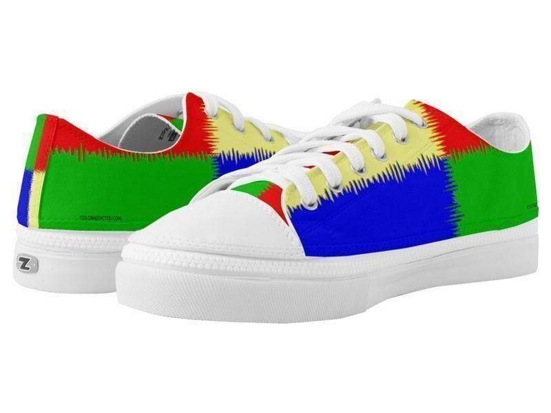 ZipZ Low-Top Sneakers-QUARTERS ZipZ Low-Top Sneakers-Red &amp; Blue &amp; Green &amp; Yellow-from COLORADDICTED.COM-