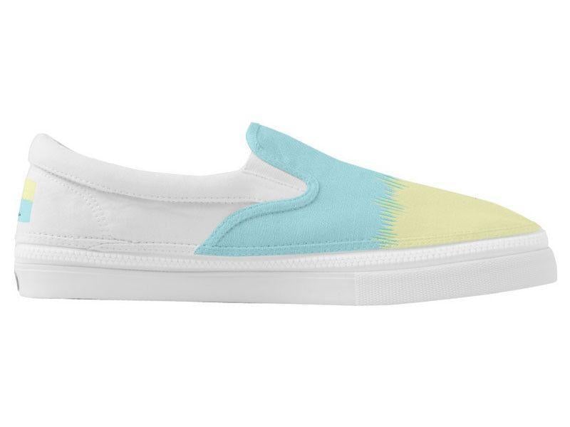 ZipZ Slip-On Sneakers-QUARTERS ZipZ Slip-On Sneakers-Pink & Light Blue & Light Green & Light Yellow-from COLORADDICTED.COM-