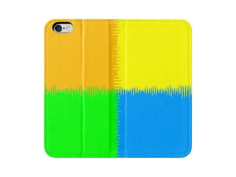 iPhone Wallets-QUARTERS iPhone Wallets-Orange &amp; Blue &amp; Green &amp; Yellow-from COLORADDICTED.COM-