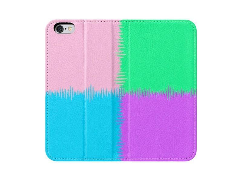 iPhone Wallets-QUARTERS iPhone Wallets-Pink &amp; Light Blue &amp; Light Green &amp; Light Purple-from COLORADDICTED.COM-