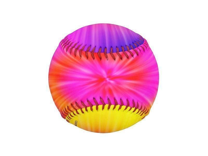 Baseballs-TIE DYE Baseballs-Rainbow Colors-from COLORADDICTED.COM-
