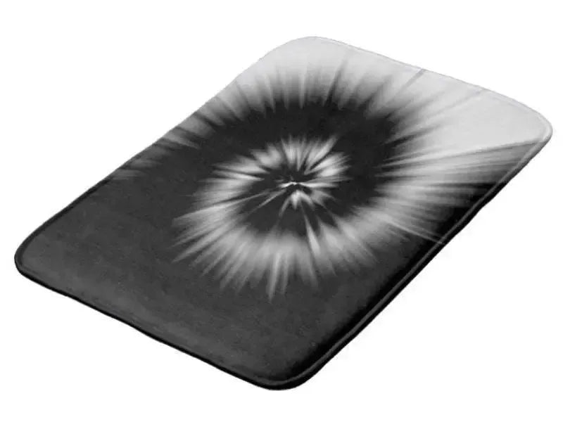 Bath Mats-TIE DYE Bath Mats-Black & White-from COLORADDICTED.COM-