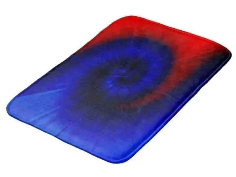 Bath Mats-TIE DYE Bath Mats-Blues & Reds-from COLORADDICTED.COM-