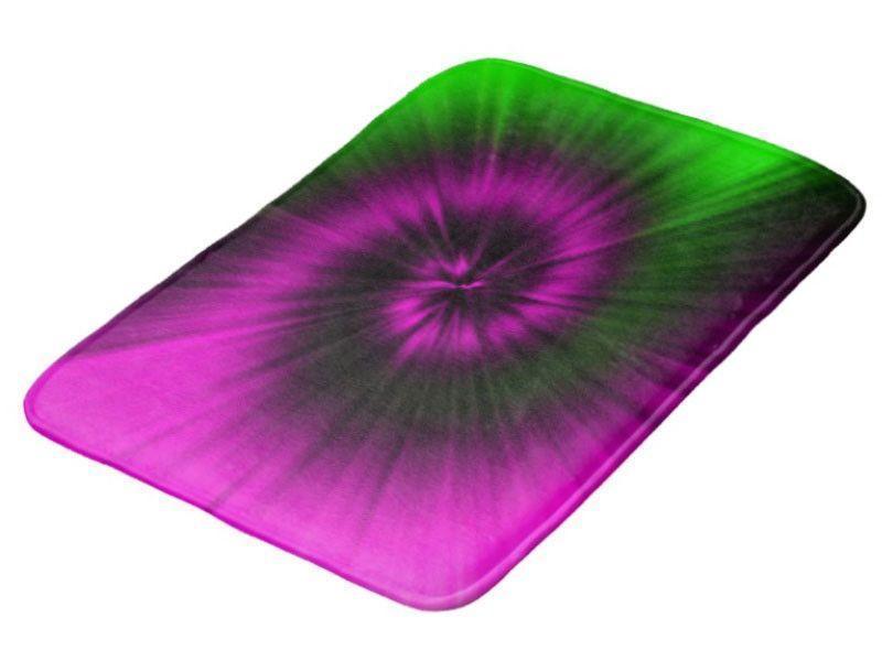 Bath Mats-TIE DYE Bath Mats-Magentas & Greens-from COLORADDICTED.COM-