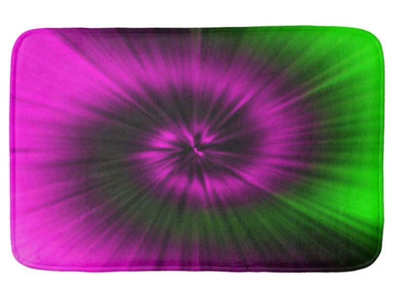 Bath Mats-TIE DYE Bath Mats-Magentas & Greens-from COLORADDICTED.COM-