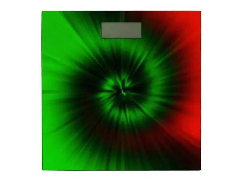 Bathroom Scales-TIE DYE Bathroom Scales-Greens & Reds-from COLORADDICTED.COM-