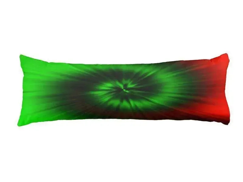 Body Pillows - Dakimakuras-TIE DYE Body Pillows - Dakimakuras-Greens & Reds-from COLORADDICTED.COM-