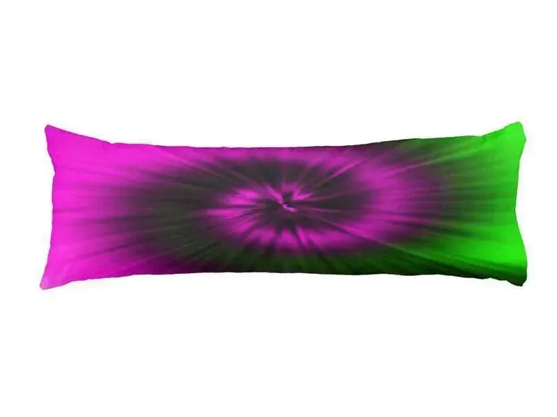 Body Pillows - Dakimakuras-TIE DYE Body Pillows - Dakimakuras-Magentas & Greens-from COLORADDICTED.COM-