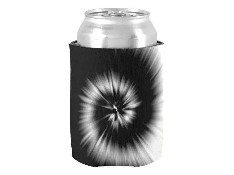 Can Cooler Sleeves – Can Koozies-TIE DYE Bottle & Can Cooler Sleeves – Bottle & Can Koozies-Black & White-from COLORADDICTED.COM-