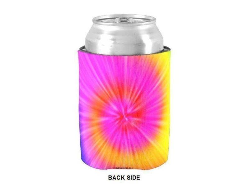 Can Cooler Sleeves – Can Koozies-TIE DYE Bottle & Can Cooler Sleeves – Bottle & Can Koozies-Rainbow Colors-from COLORADDICTED.COM-