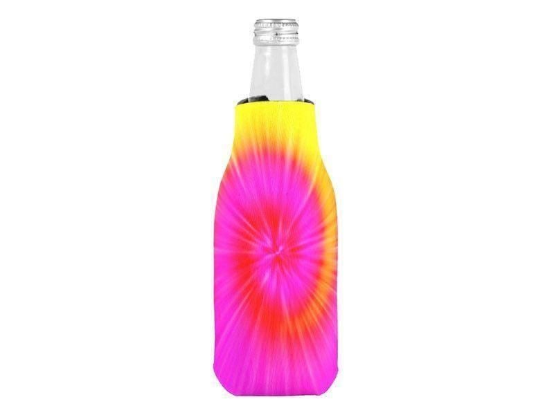Bottle Cooler Sleeves – Bottle Koozies-TIE DYE Bottle Cooler Sleeves – Bottle Koozies-Fuchsias &amp; Magentas &amp; Reds &amp; Oranges &amp; Yellows-from COLORADDICTED.COM-