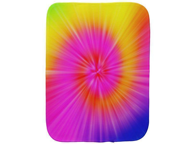 Burp Cloths-TIE DYE Burp Cloths-Rainbow Colors-from COLORADDICTED.COM-