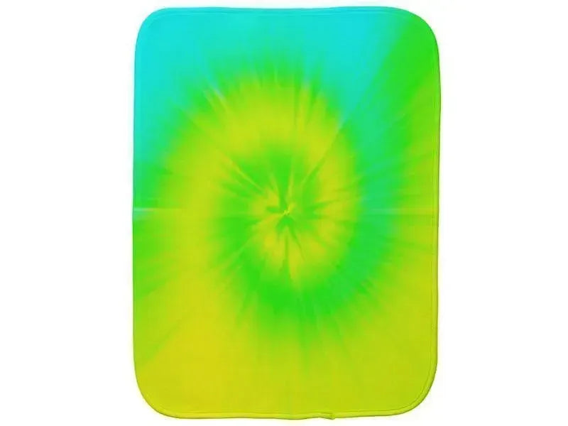 Burp Cloths-TIE DYE Burp Cloths-Yellows, Greens & Turquoise-from COLORADDICTED.COM-