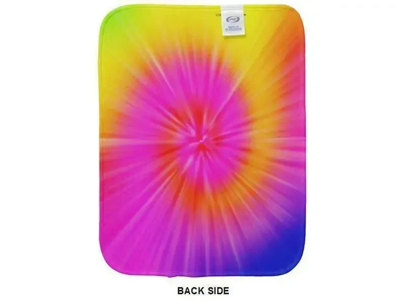 Burp Cloths-TIE DYE Burp Cloths-Rainbow Colors-from COLORADDICTED.COM-