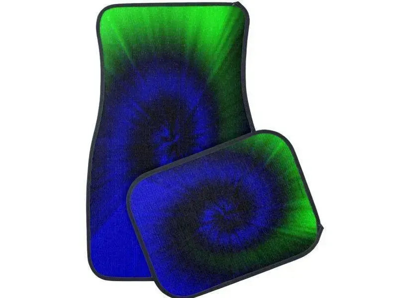 Car Mats-TIE DYE Car Mats Sets-Blues & Greens-from COLORADDICTED.COM-