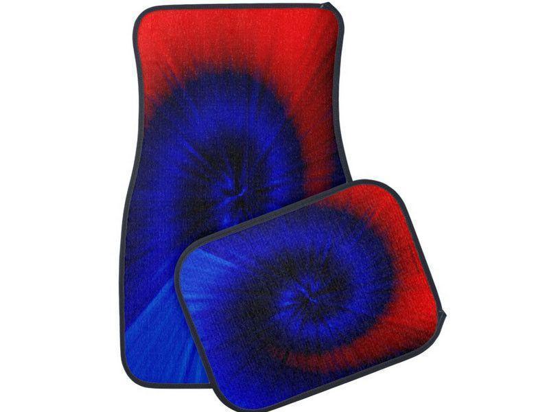 Car Mats-TIE DYE Car Mats Sets-Blues &amp; Reds-from COLORADDICTED.COM-