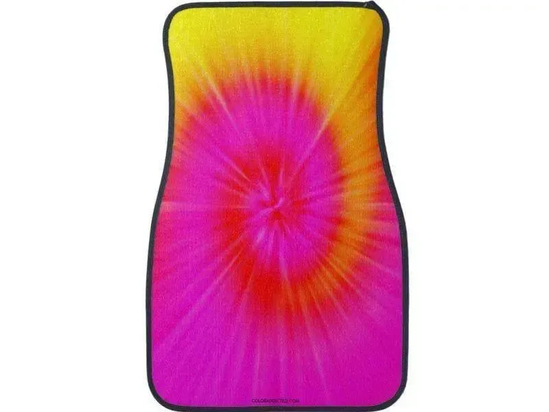 Car Mats-TIE DYE Car Mats Sets-Fuchsias & Magentas & Reds & Oranges & Yellows-from COLORADDICTED.COM-