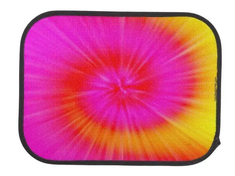 Car Mats-TIE DYE Car Mats Sets-Fuchsias & Magentas & Reds & Oranges & Yellows-from COLORADDICTED.COM-