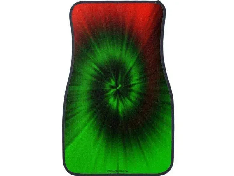 Car Mats-TIE DYE Car Mats Sets-Greens & Reds-from COLORADDICTED.COM-