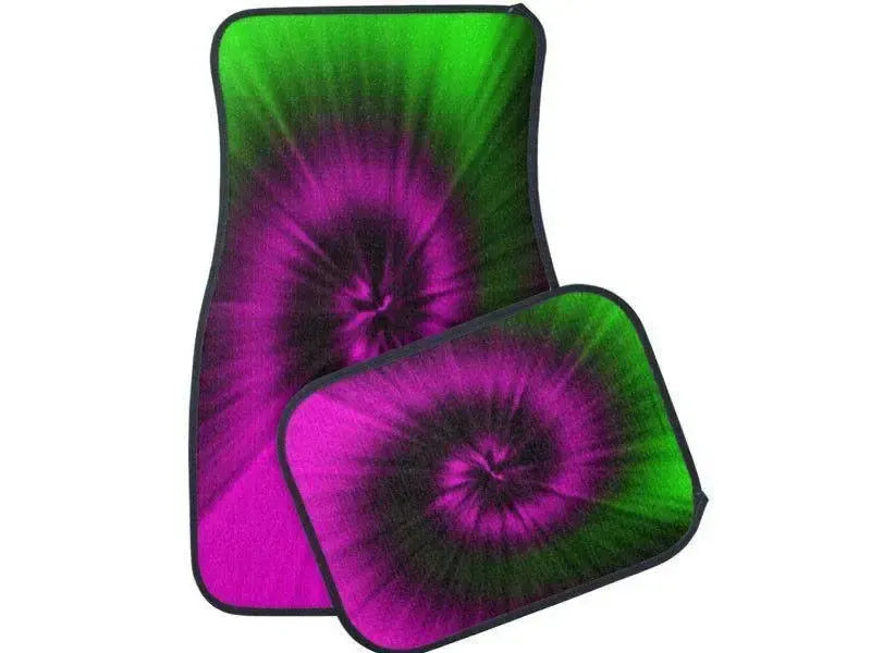 Car Mats-TIE DYE Car Mats Sets-Magentas & Greens-from COLORADDICTED.COM-