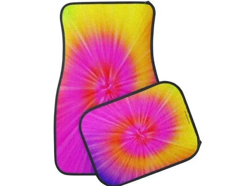 Car Mats-TIE DYE Car Mats Sets-Rainbow Colors-from COLORADDICTED.COM-