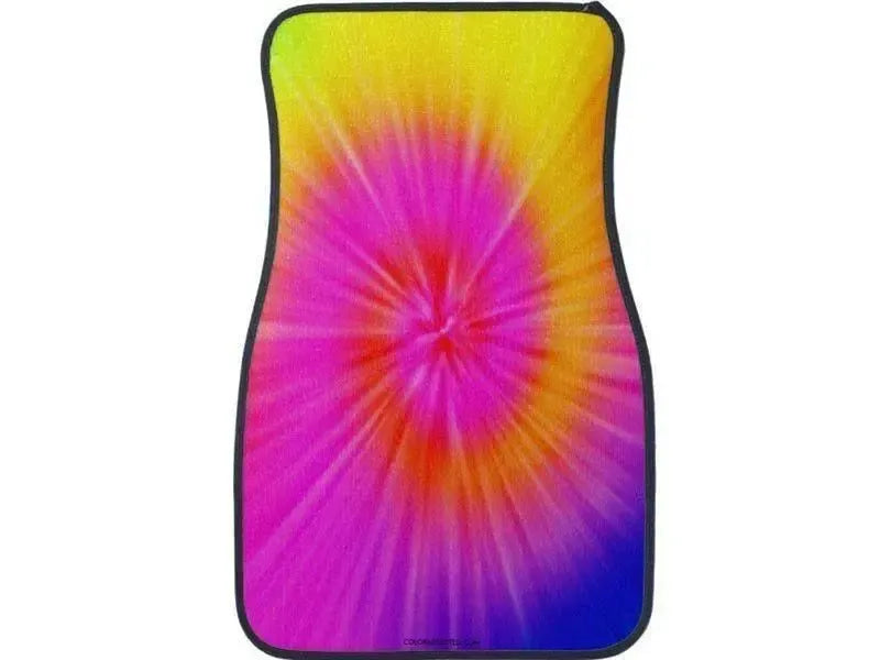 Car Mats-TIE DYE Car Mats Sets-Rainbow Colors-from COLORADDICTED.COM-