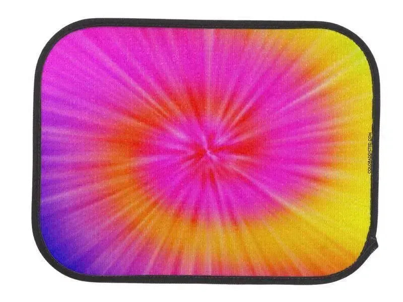 Car Mats-TIE DYE Car Mats Sets-Rainbow Colors-from COLORADDICTED.COM-
