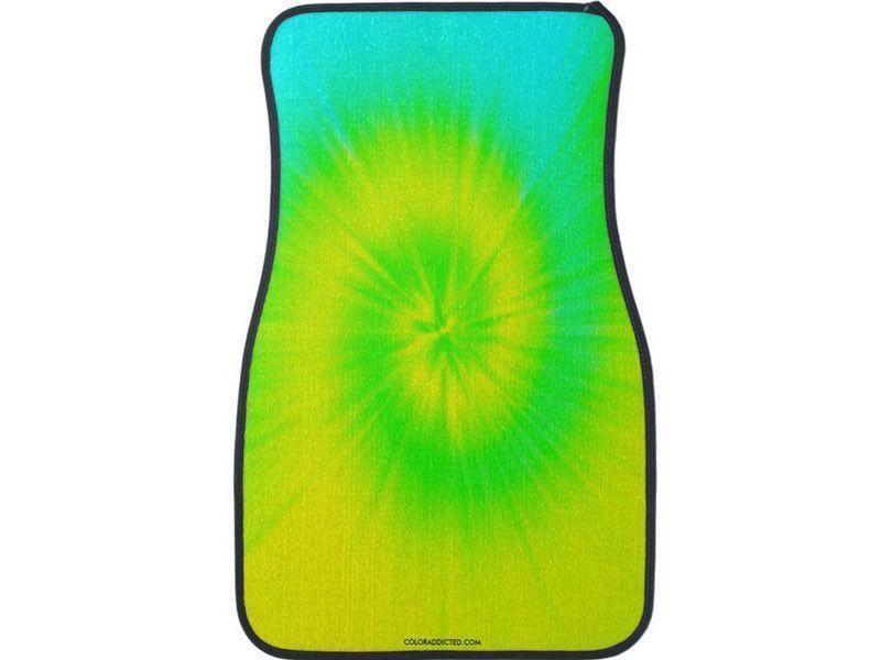 Car Mats-TIE DYE Car Mats Sets-Yellows &amp; Greens &amp; Turquoise-from COLORADDICTED.COM-
