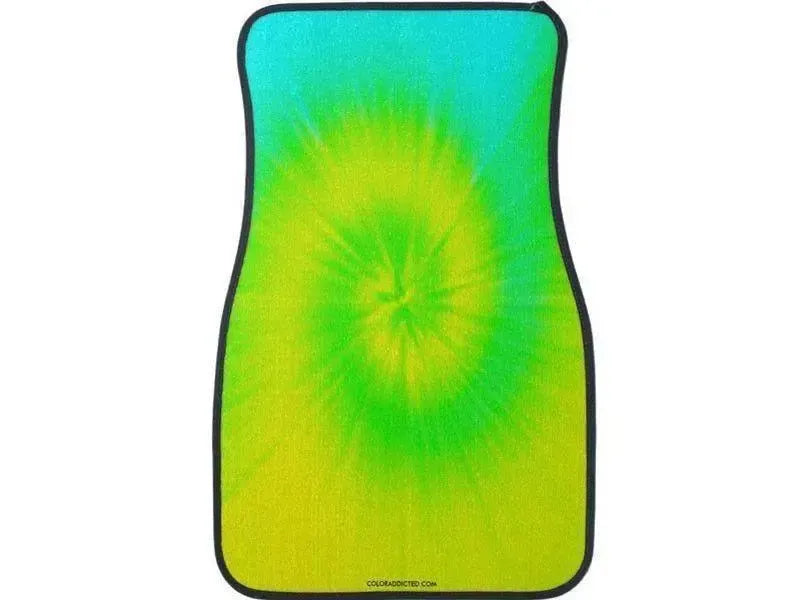 Car Mats-TIE DYE Car Mats Sets-Yellows & Greens & Turquoise-from COLORADDICTED.COM-