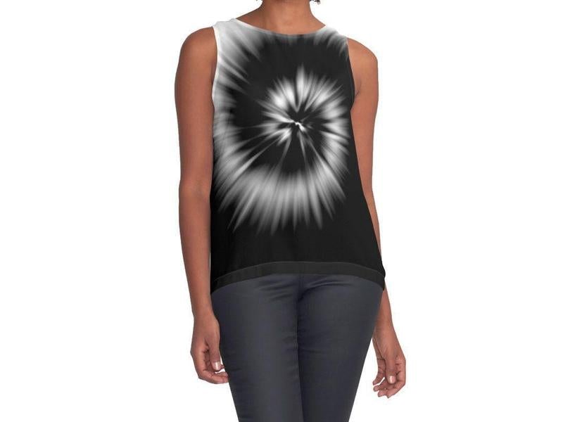 Contrast Tanks-TIE DYE Contrast Tanks-Black &amp; White-from COLORADDICTED.COM-