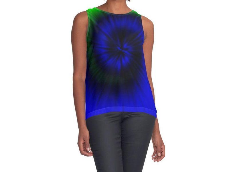 Contrast Tanks-TIE DYE Contrast Tanks-Blues &amp; Greens-from COLORADDICTED.COM-