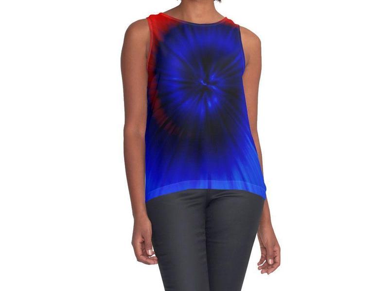 Contrast Tanks-TIE DYE Contrast Tanks-Blues &amp; Reds-from COLORADDICTED.COM-