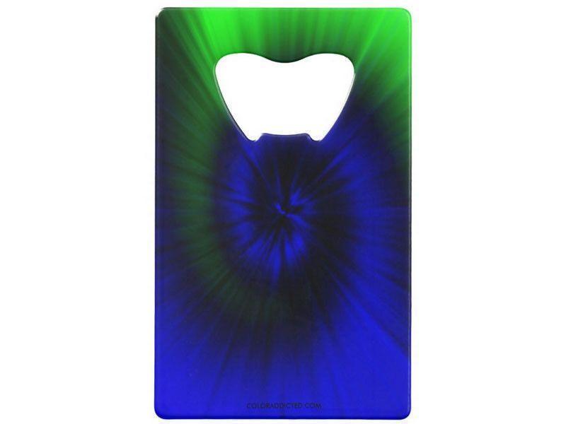 Credit Card Bottle Openers-TIE DYE Credit Card Bottle Openers-Blues &amp; Greens-from COLORADDICTED.COM-